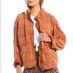 NWT Free People Dolman Quilted Jacket Orange Small